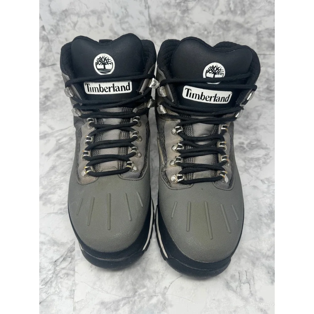Timberland Euro Hiker Shell Toe Grey Black Mens Hiking trail boots  Size 10‎